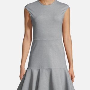 Theory Essential Ponte Flare Dress- size 4 - b&w stripe
